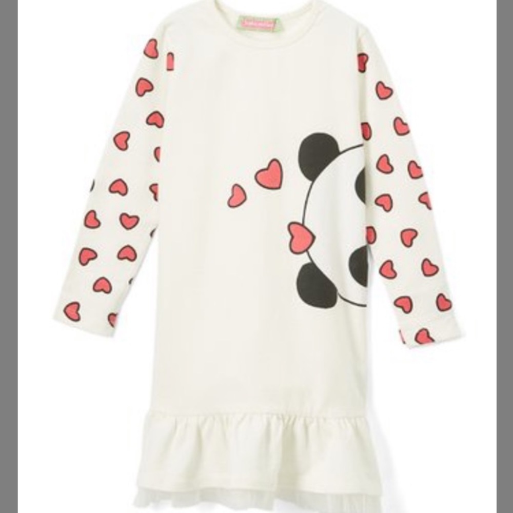 🆕NWT Sophie & Sam Cream Panda Love Dress